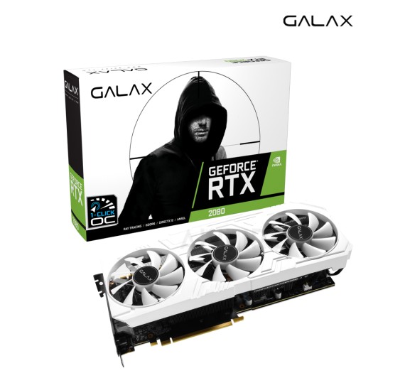 VGA (การ์ดแสดงผล) GALAX GEFORCE® RTX2080 EX GAMER (1 CLICK OC) V2 8GB GDDR6 256 BIT 3Y